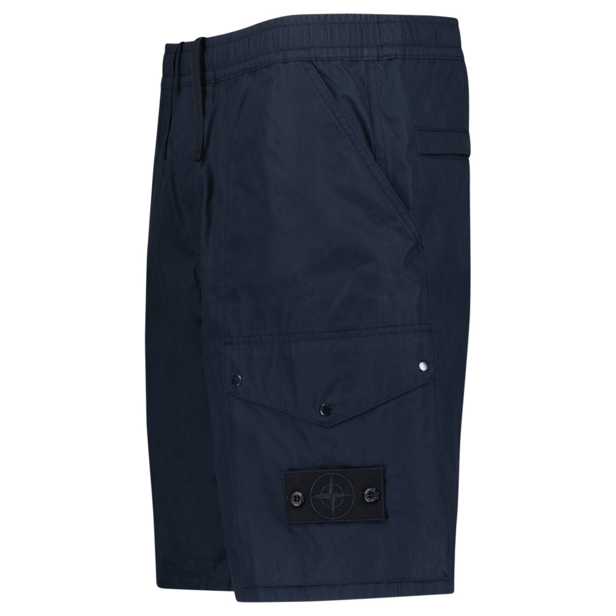 Stone Island All-Weather Cotton Canvas Ghost Cargo Shorts in Navy