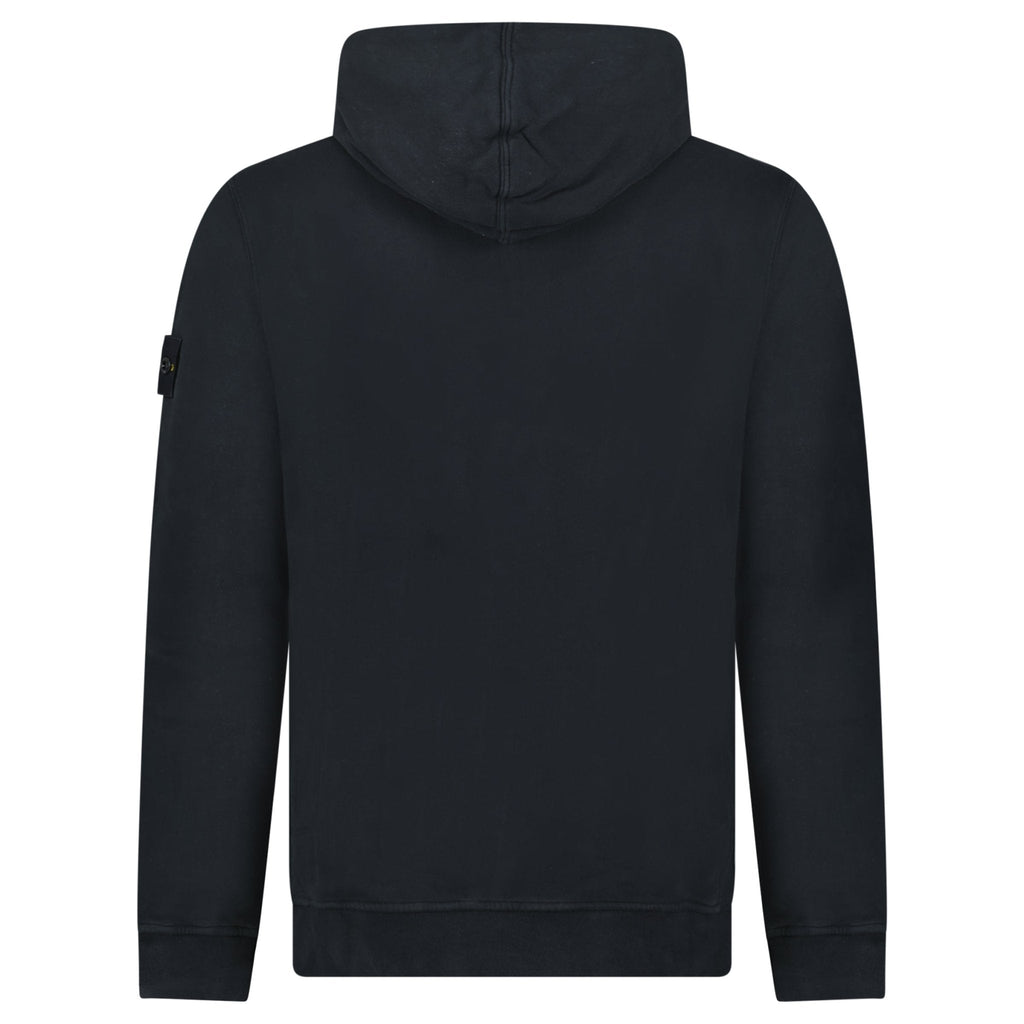 Stone Island Brushed Organic Cotton Hoodie Black