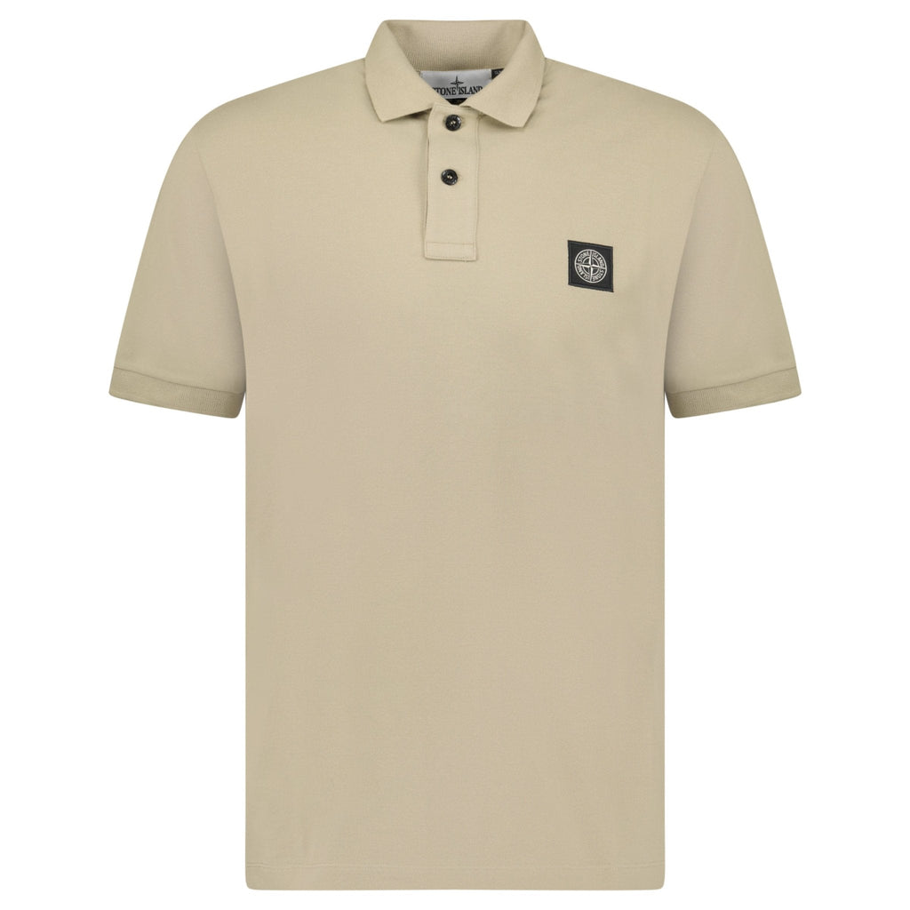 Stone Island Compass Badge Polo T-Shirt Slim Fit Desert
