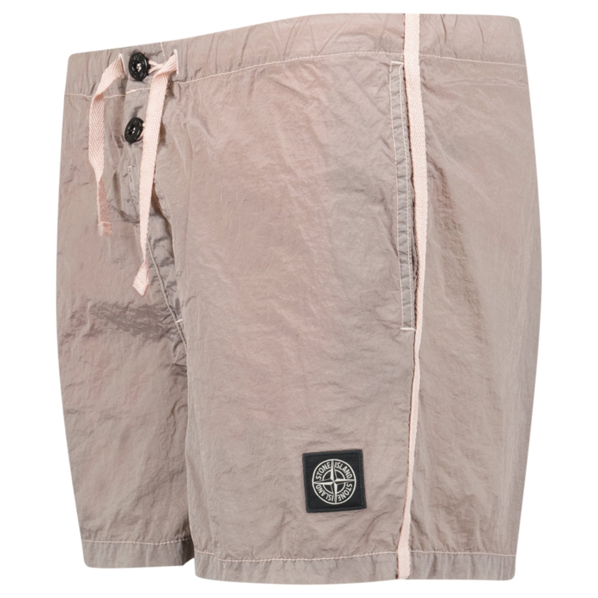 Stone Island Compass Button Chrome Swim Shorts Antique Rose