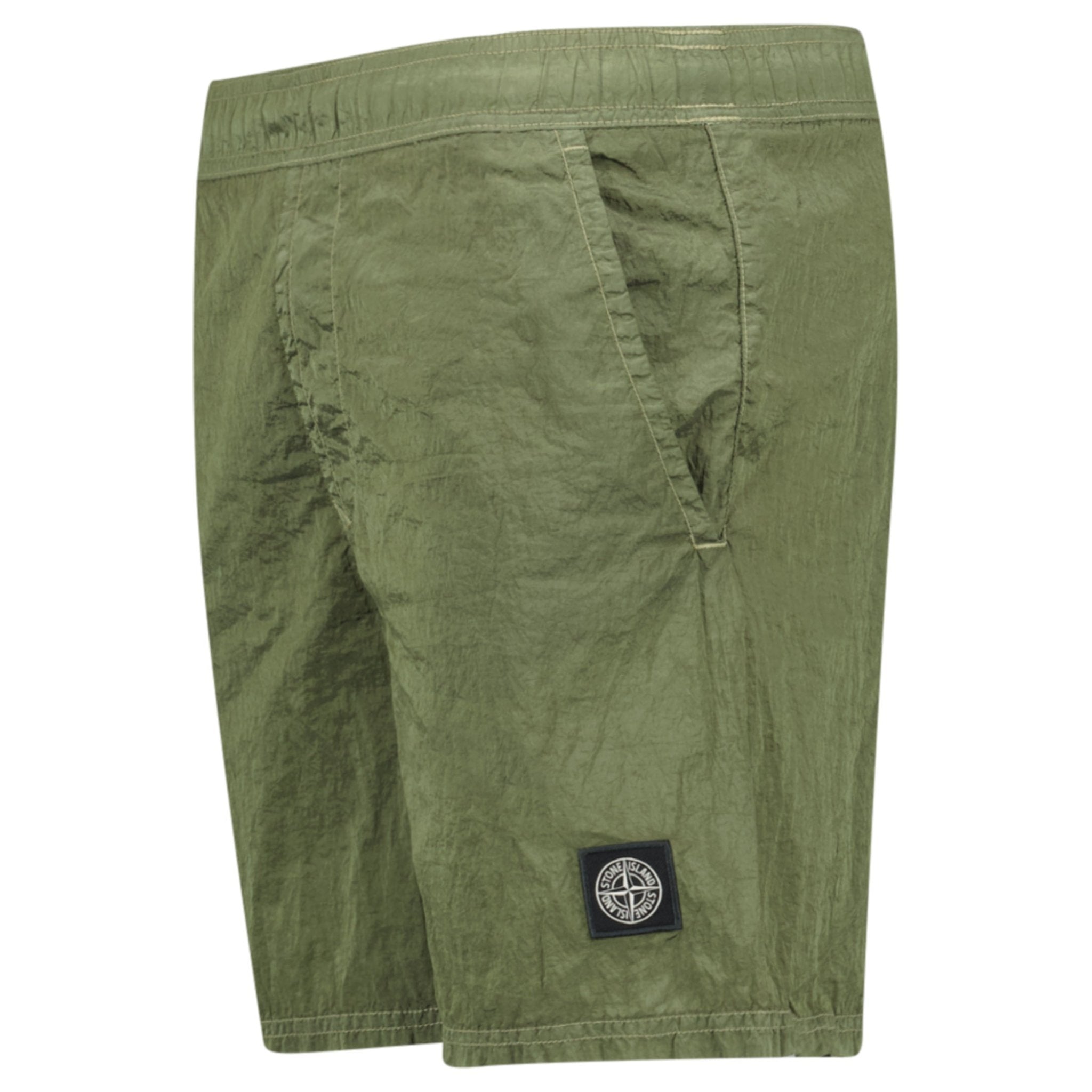 Stone Island Compass Chrome Swim Shorts Military Green