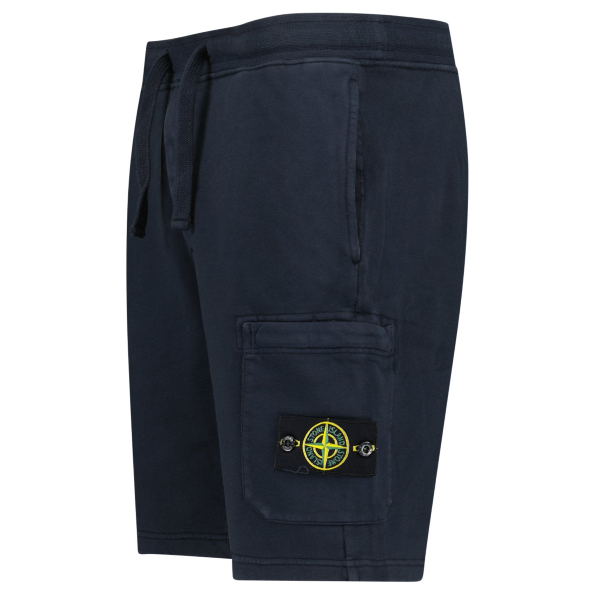 Stone Island Fleece Bermuda Cotton Shorts in Navy