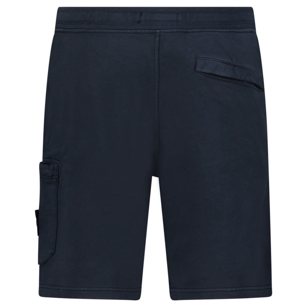 Stone Island Fleece Bermuda Cotton Shorts in Navy