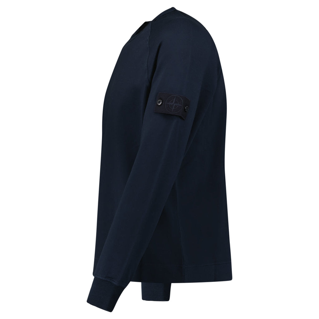 Stone Island Ghost Badge Crewneck Sweatshirt Navy