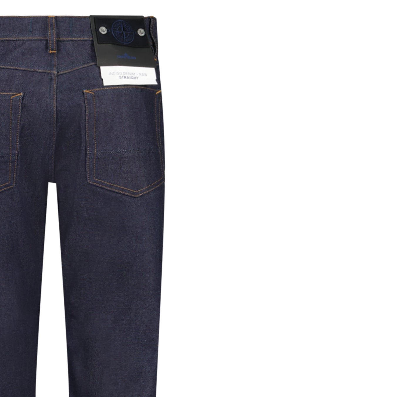 Stone Island Indigo Denim-Raw Jeans in Blue
