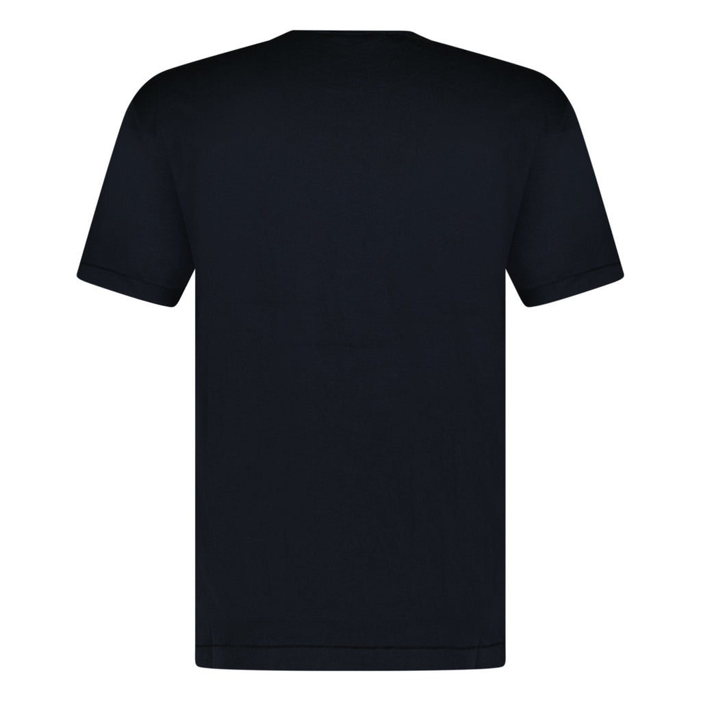 Stone Island Logo Patch Cotton T-Shirt Navy