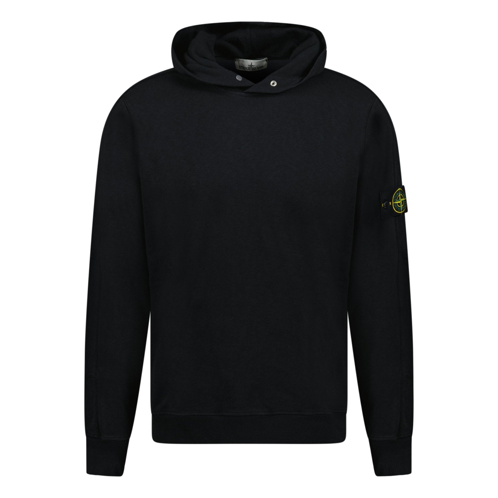Stone Island 'Old' Treatment Hooded Sweatshirt In Black