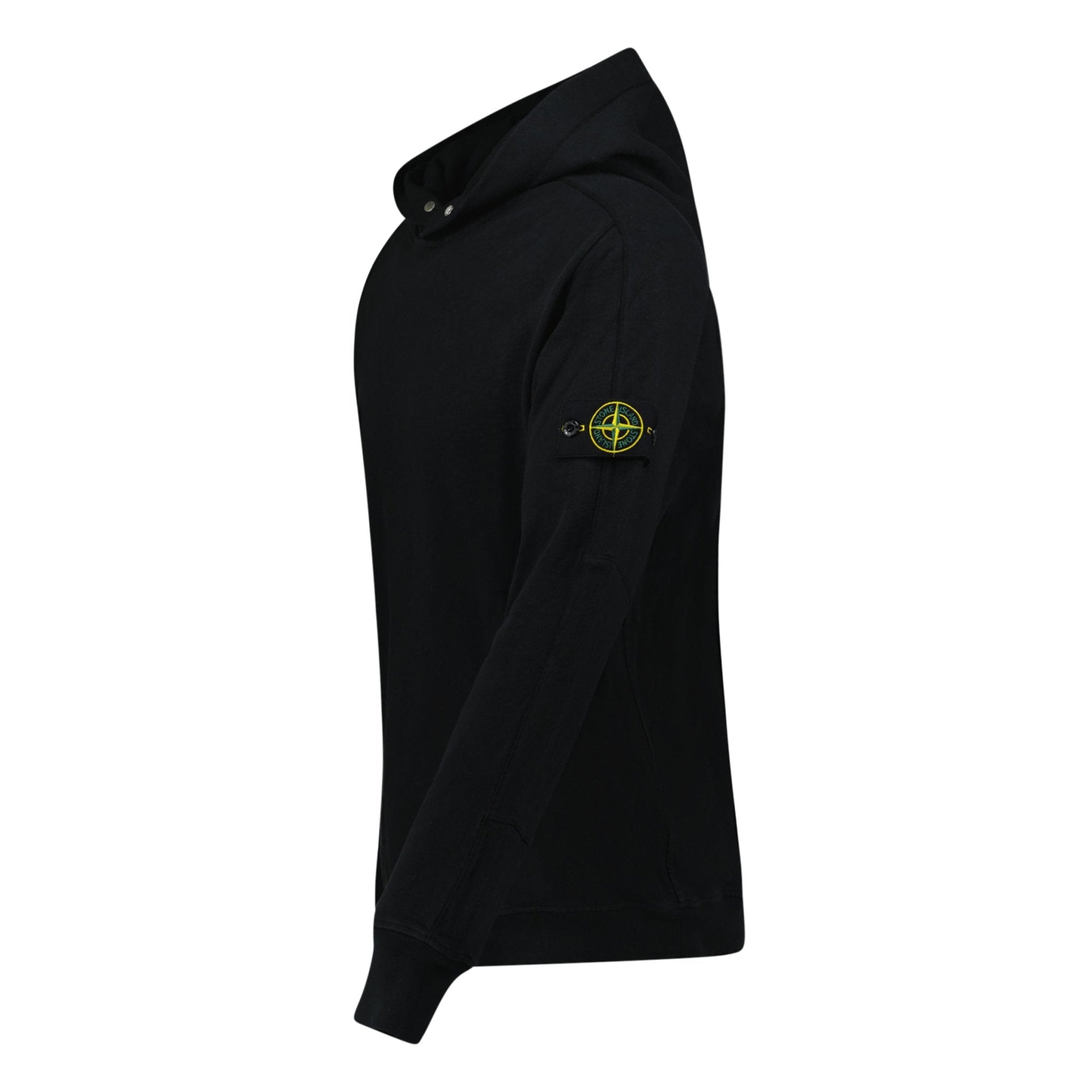 Stone Island 'Old' Treatment Hooded Sweatshirt In Black