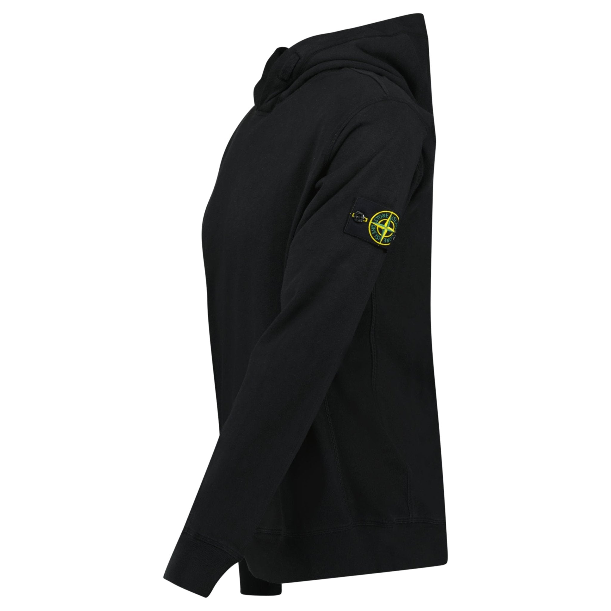 Stone Island 'Old' Treatment Hooded Sweatshirt In Black
