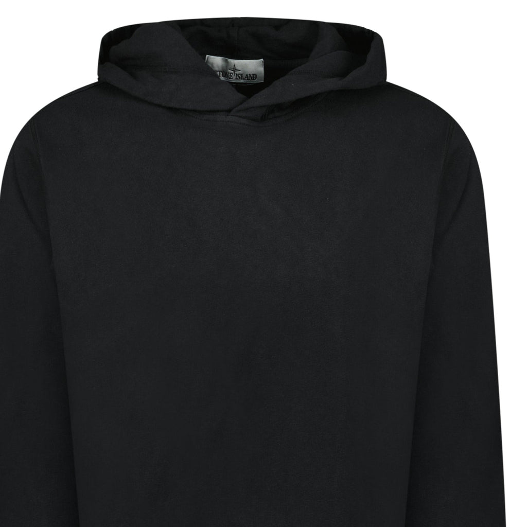 Stone Island 'Old' Treatment Hooded Sweatshirt In Black