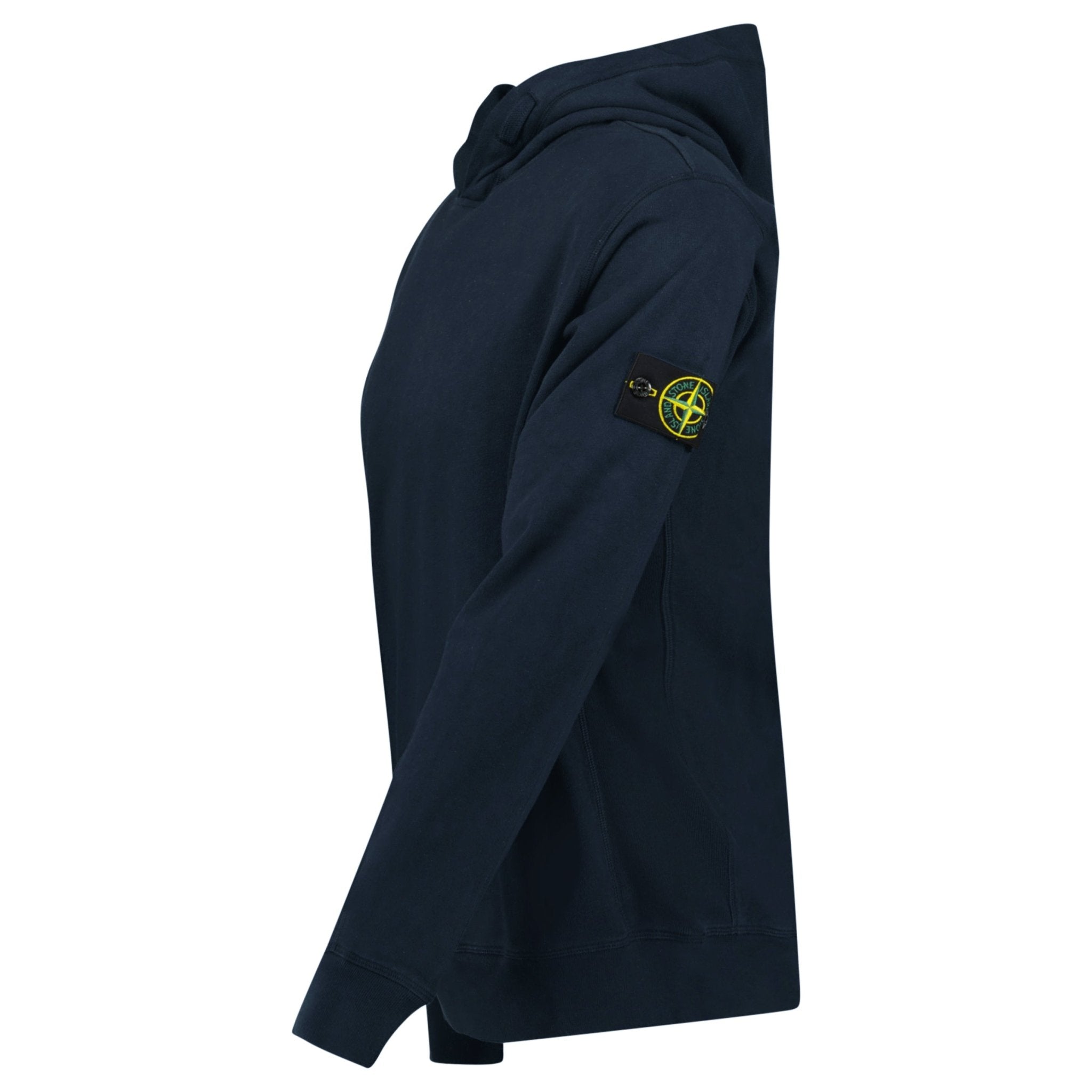 Stone Island 'Old' Treatment Hooded Sweatshirt In Navy