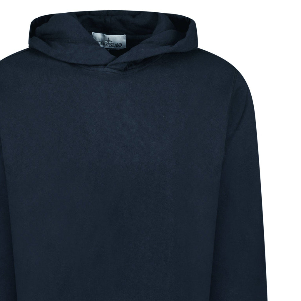 Stone Island 'Old' Treatment Hooded Sweatshirt In Navy