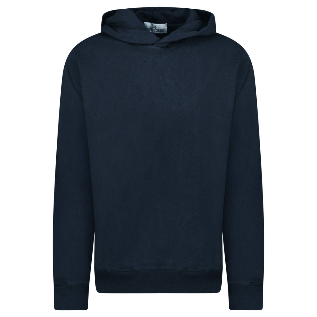 Stone Island 'Old' Treatment Hooded Sweatshirt In Navy