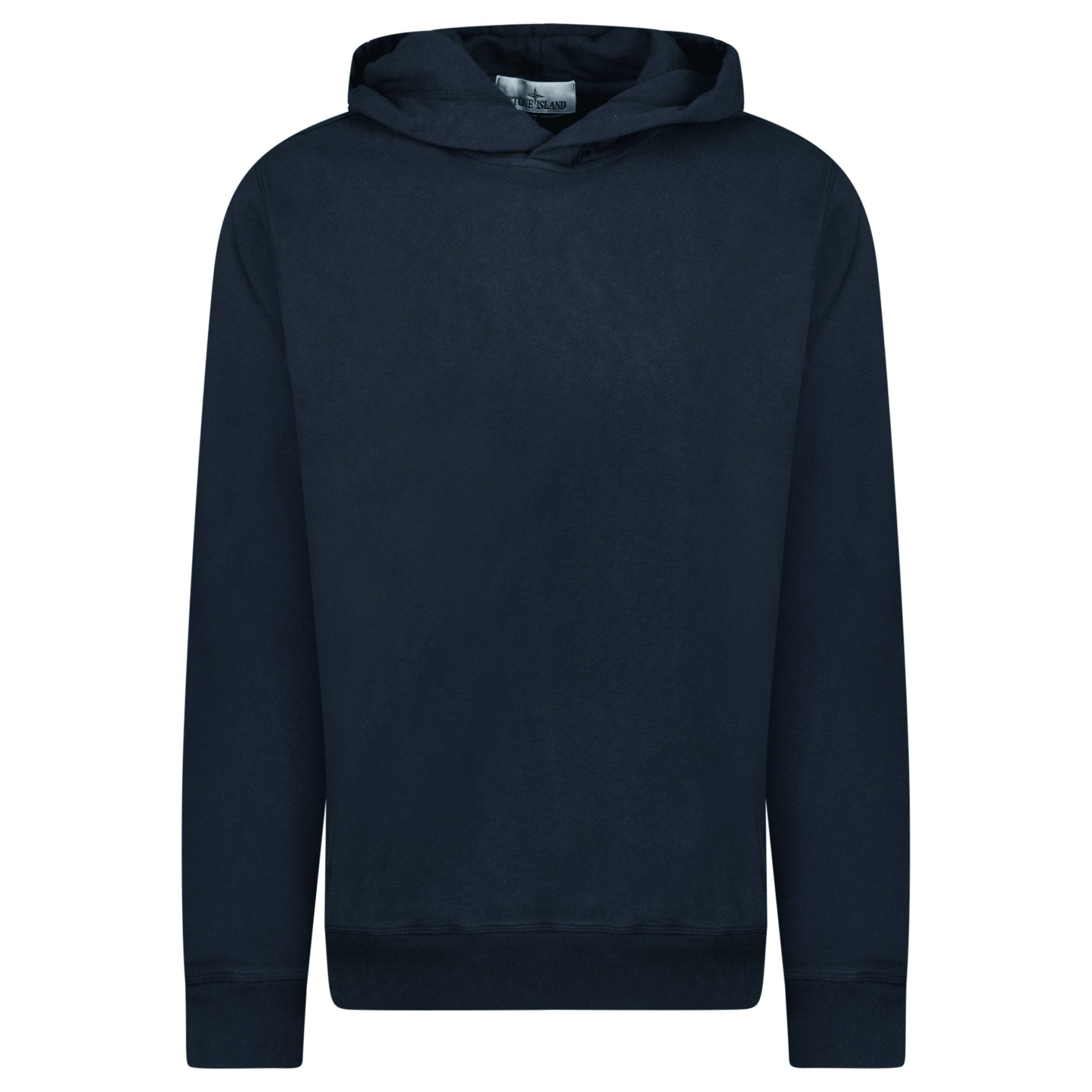 Stone Island 'Old' Treatment Hooded Sweatshirt In Navy