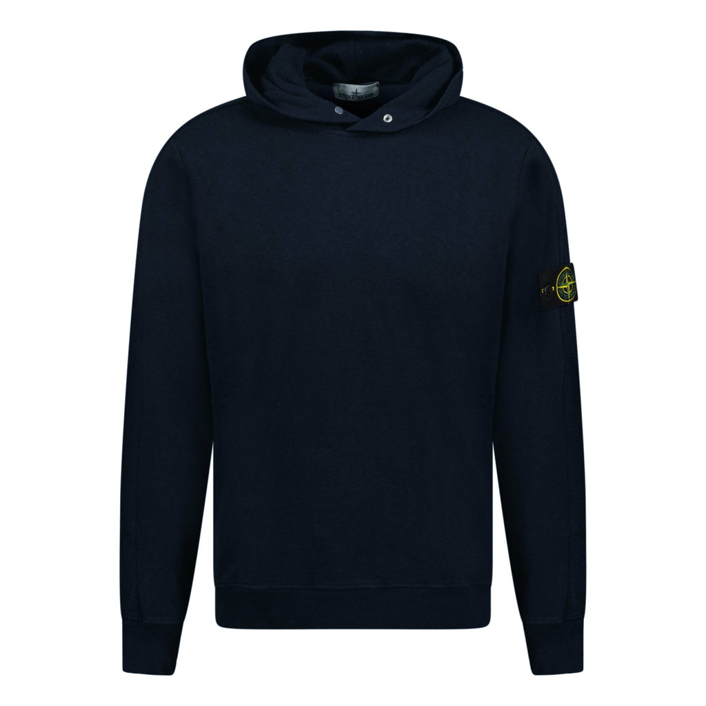 Stone Island 'Old' Treatment Hooded Sweatshirt Navy