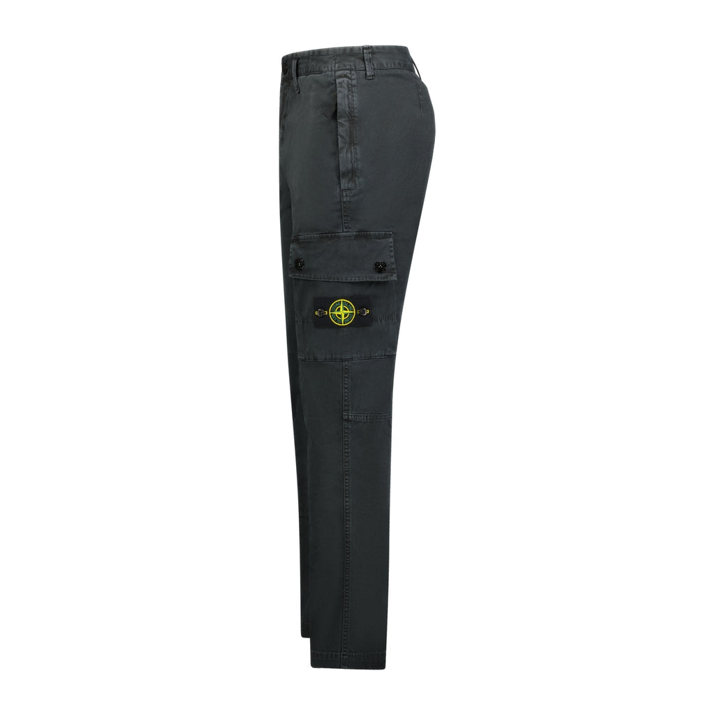 Stone Island Patch Cargo Trousers Black