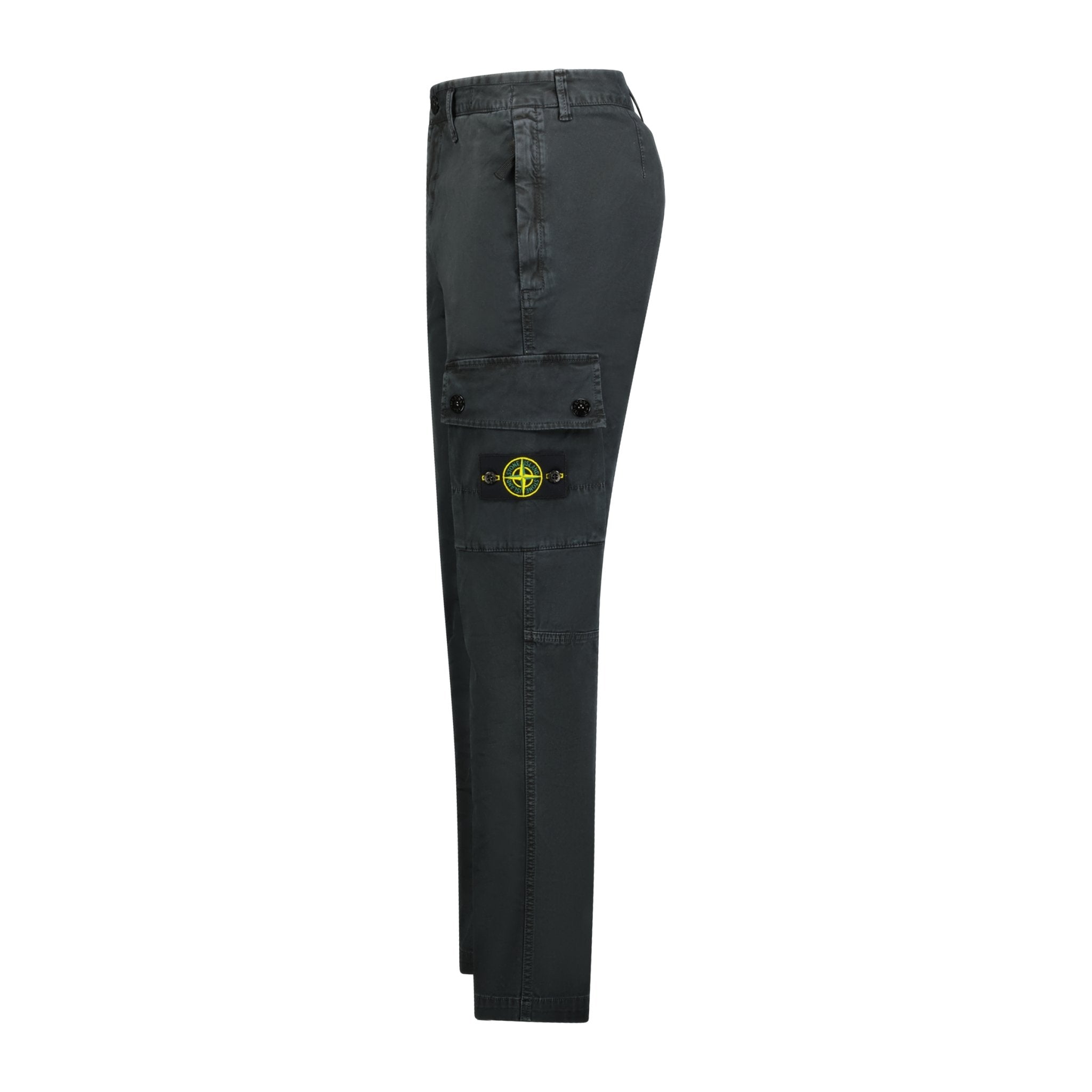 Stone Island Patch Cargo Trousers Black