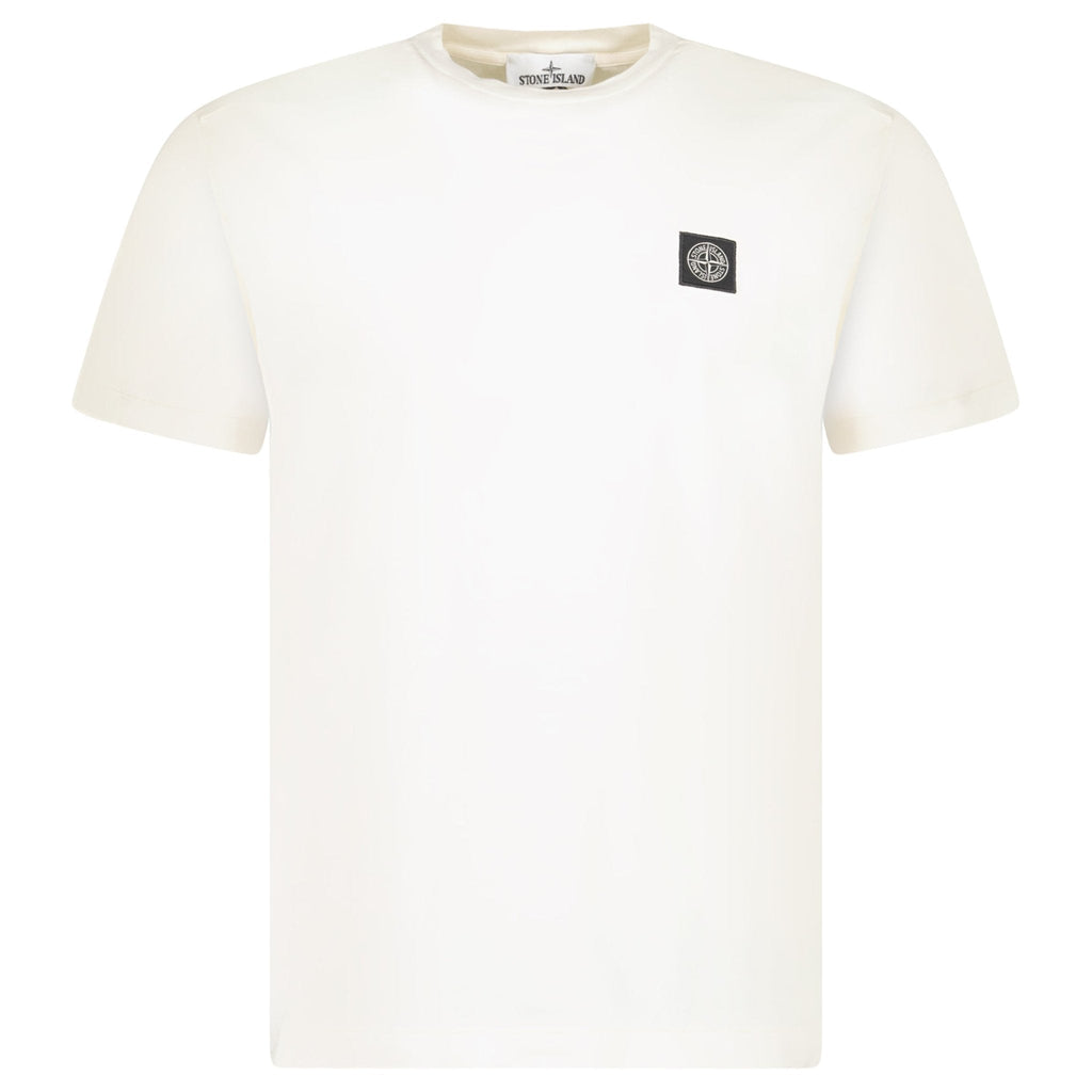 Stone Island Slim-Fit Short-Sleeve T-Shirt With Compass Patch Ivory