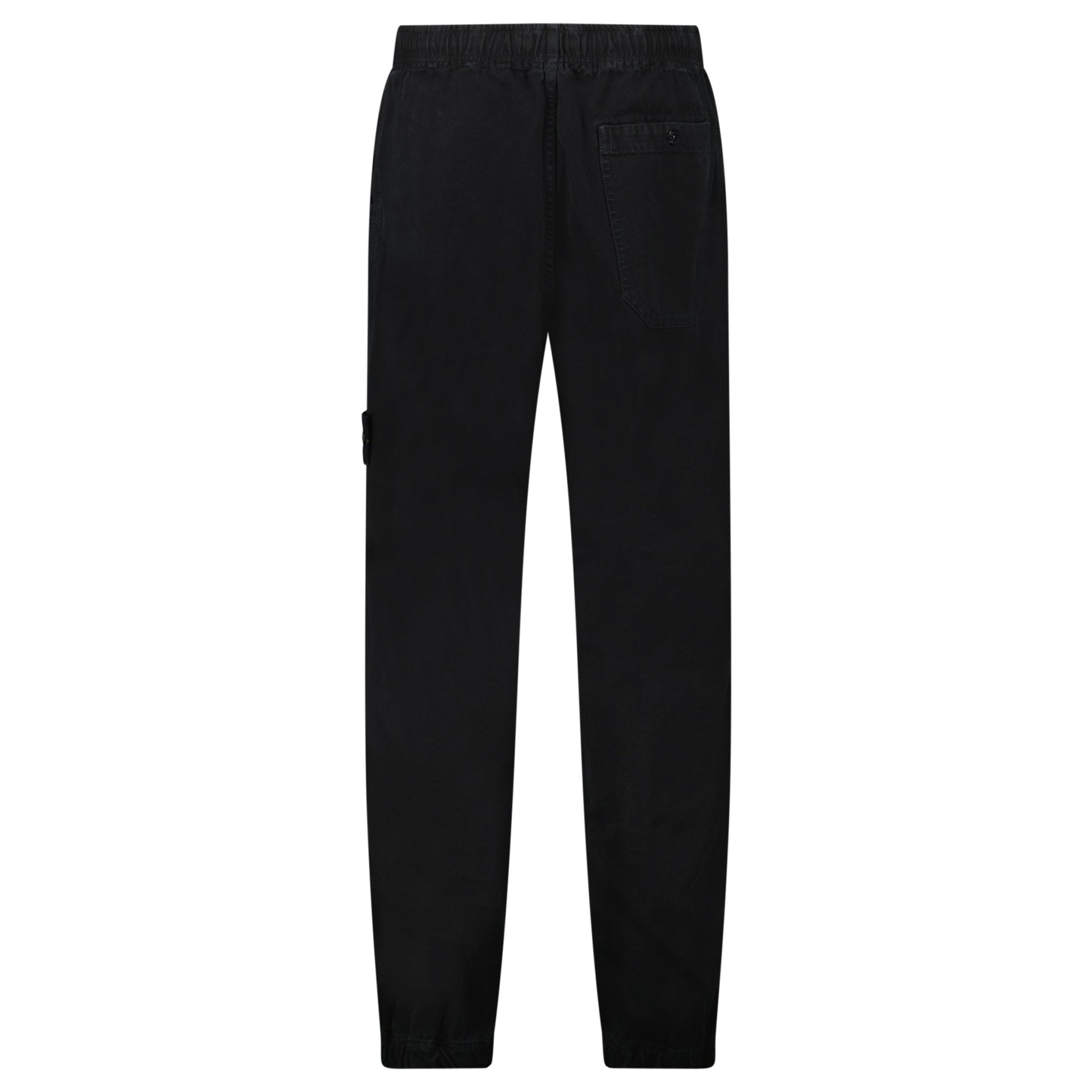 Stone Island Organic Panama Cotton 'Old' Effect Cargo Black