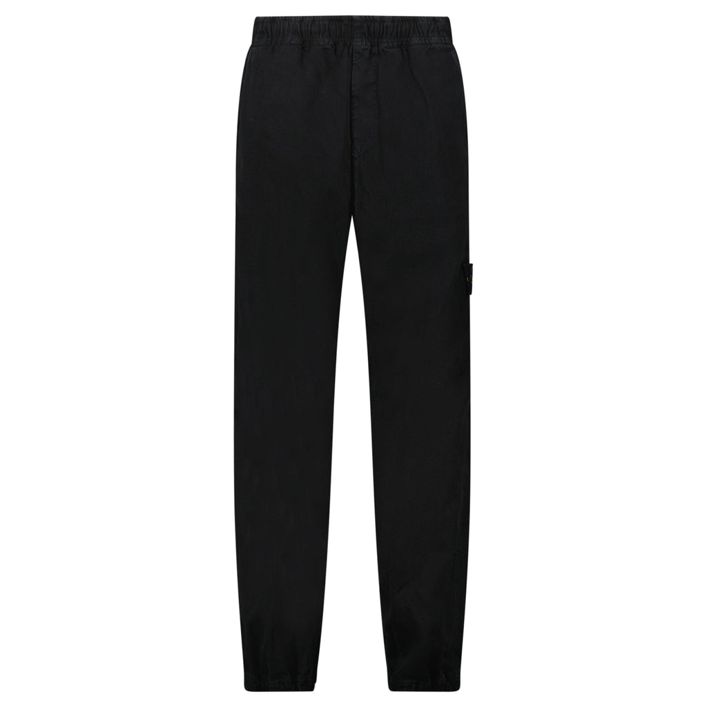 Stone Island Organic Panama Cotton 'Old' Effect Cargo Black