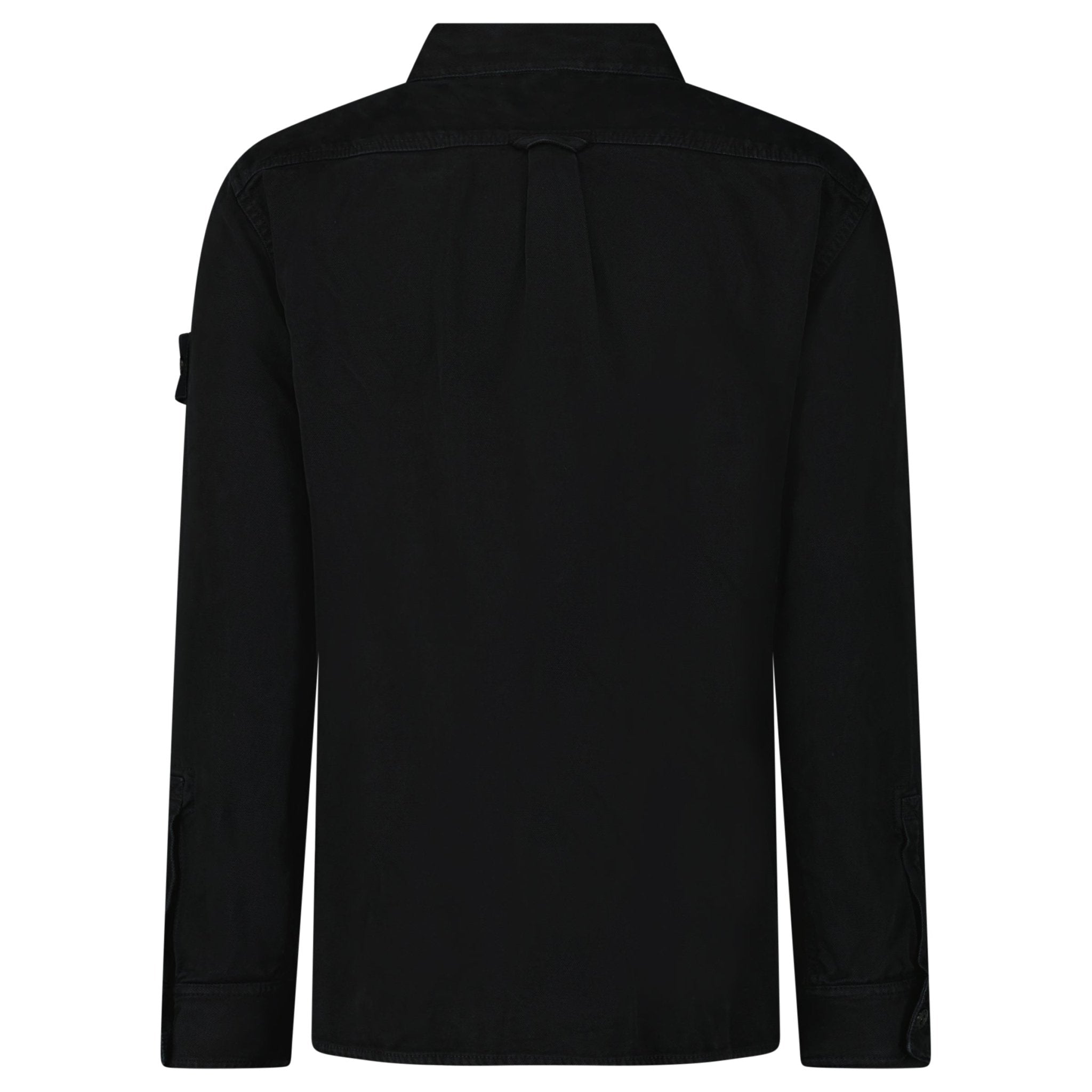 Stone Island Panama Cotton Overshirt in Black