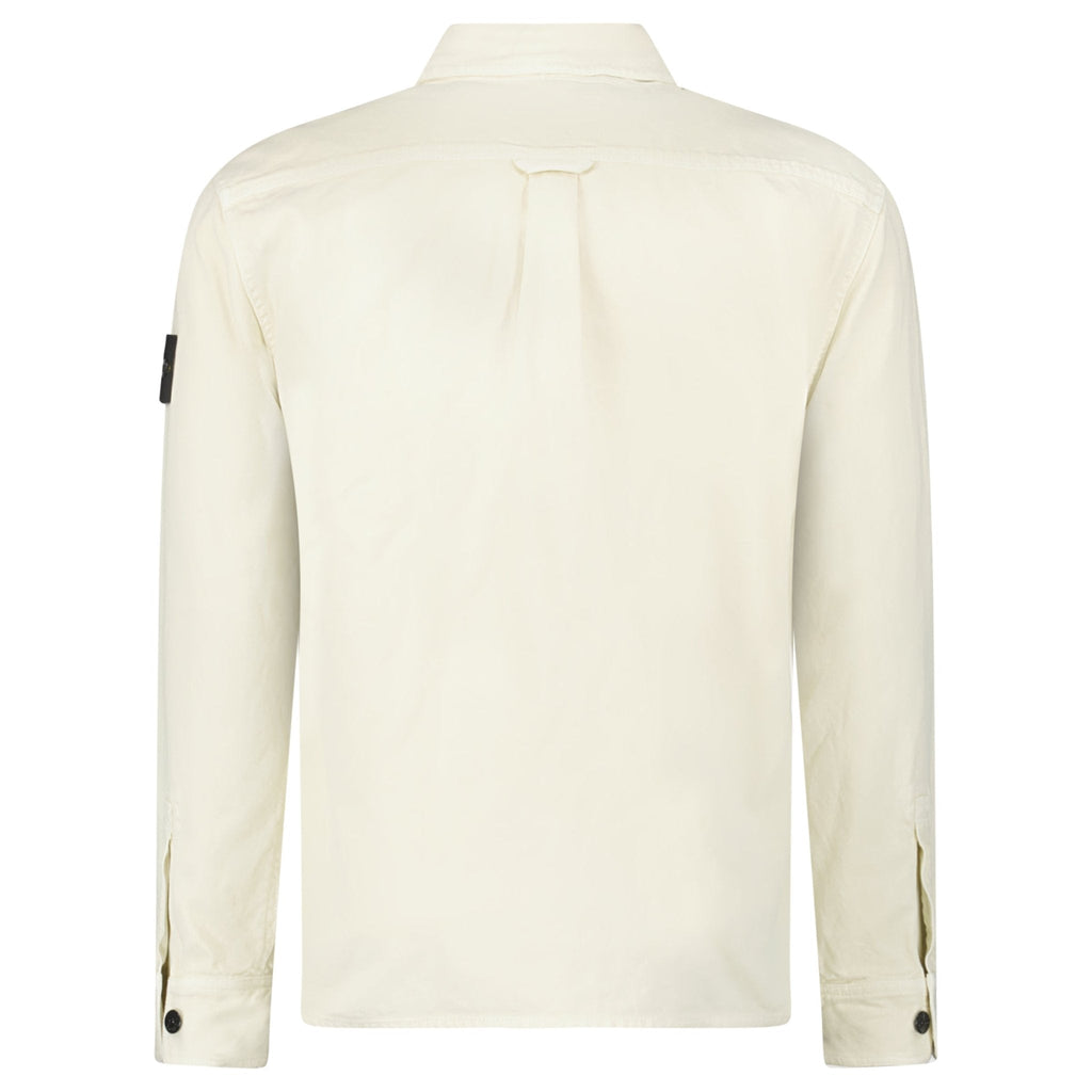 Stone Island Panama Cotton Overshirt in Ivory