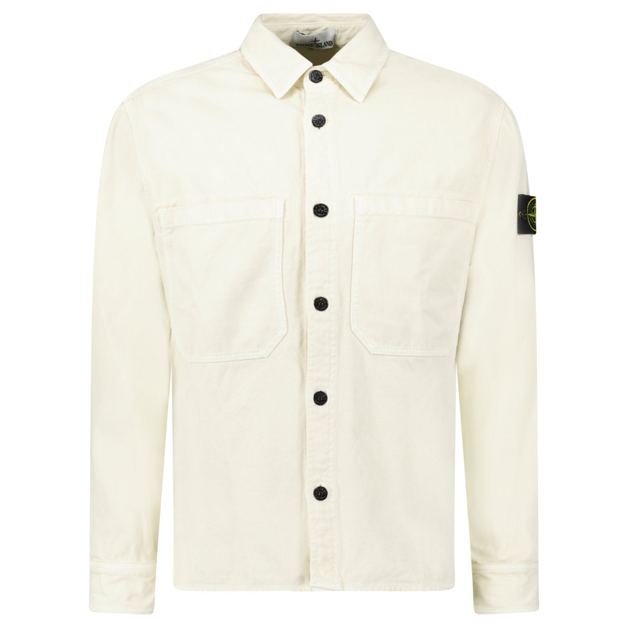 Stone Island Panama Cotton Overshirt in Ivory