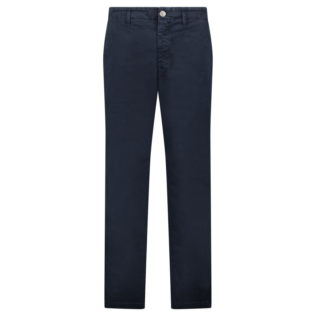 Stone Island Stretch Organic Broken Twill 'OLD' Effect Chino Trousers in Navy