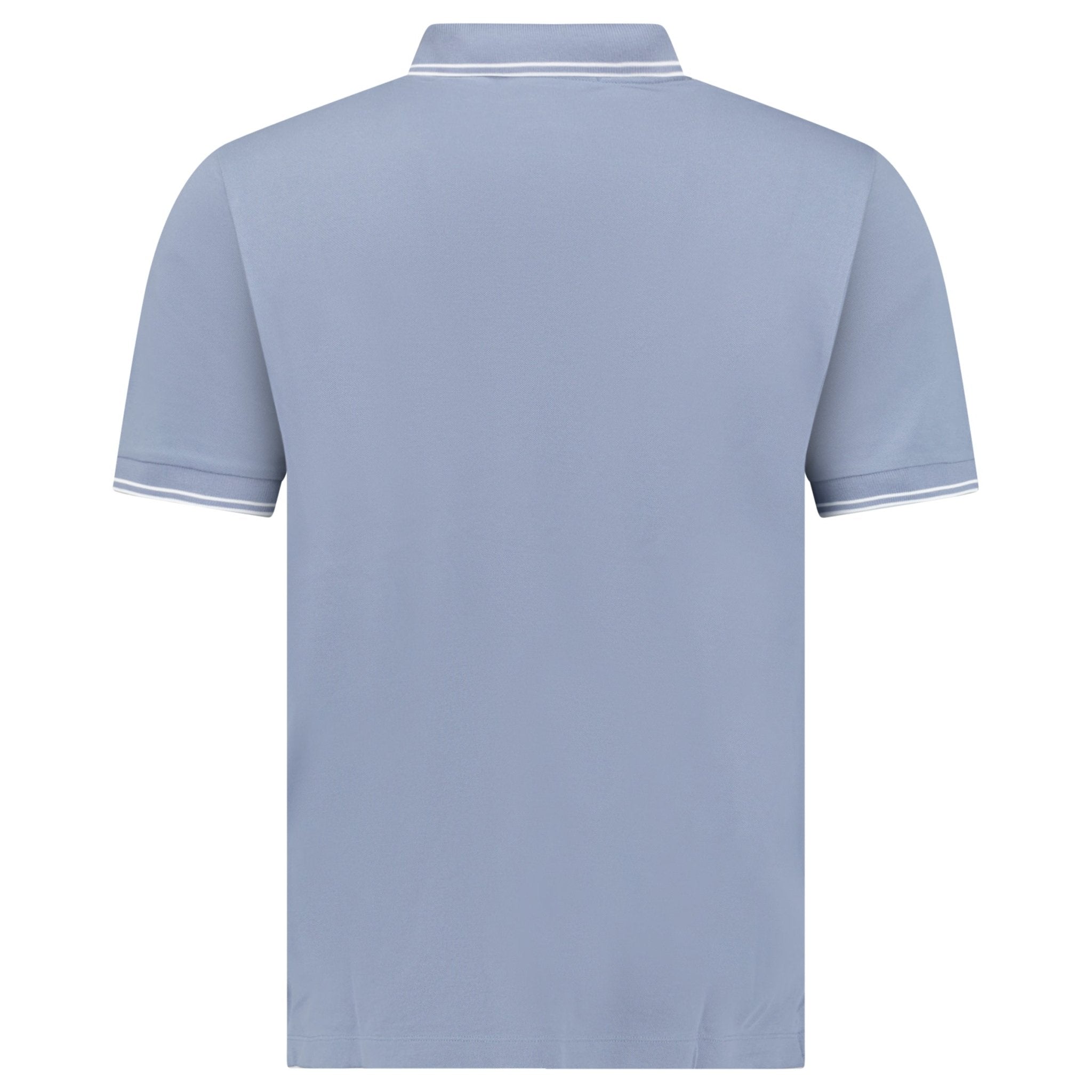 Stone Island Stripe Collar Polo T-Shirt Slim Fit Military Avio Blue